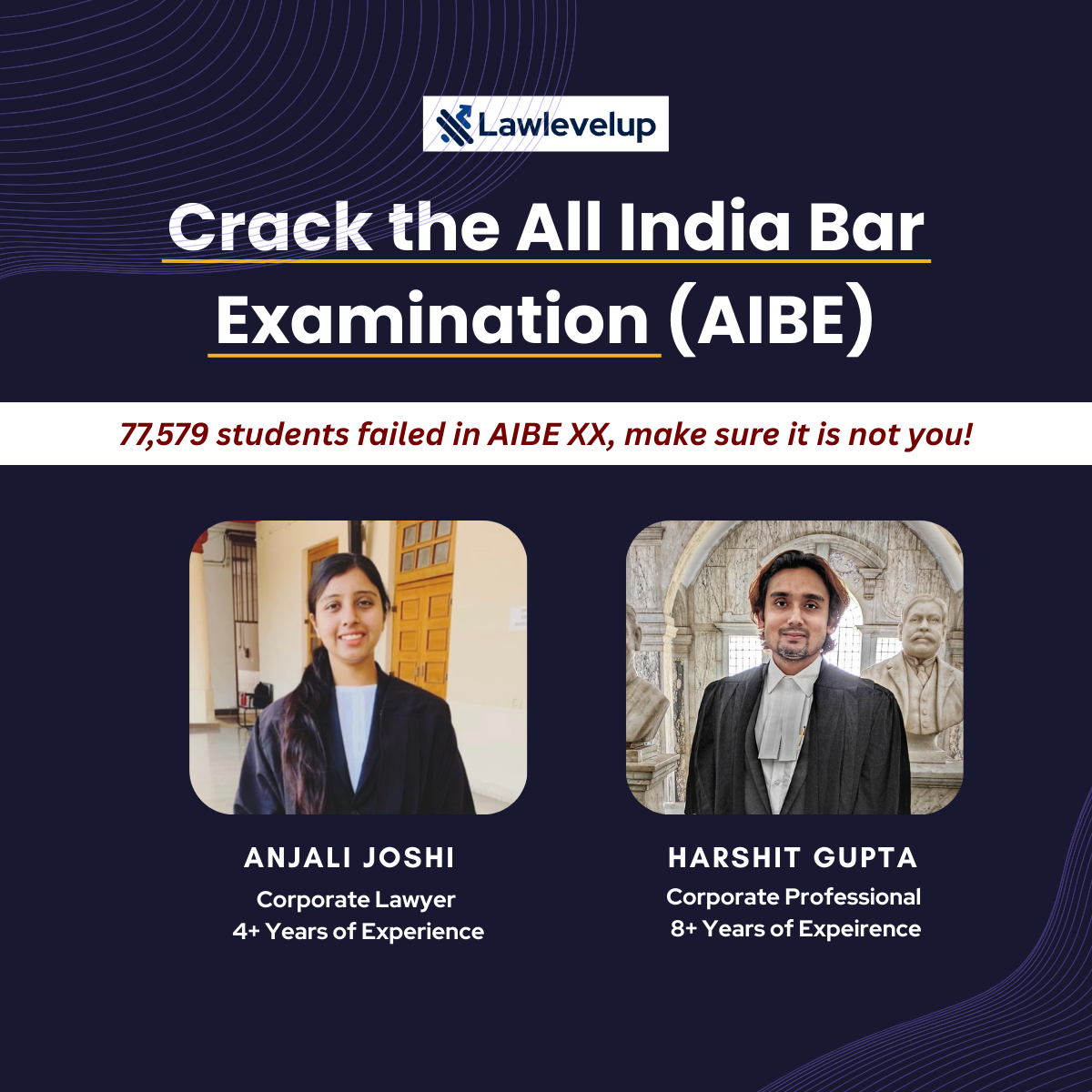 Lawlevelup AIBE webinar poster