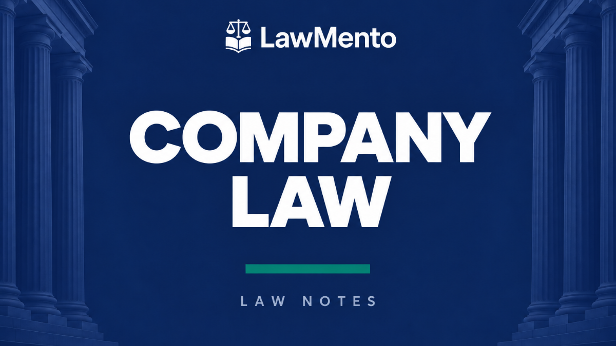 Company Law Notes PDF by LawMento