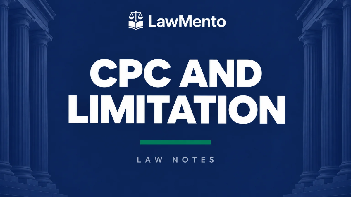 Civil Procedure Code and Limitation Notes PDF by LawMento
