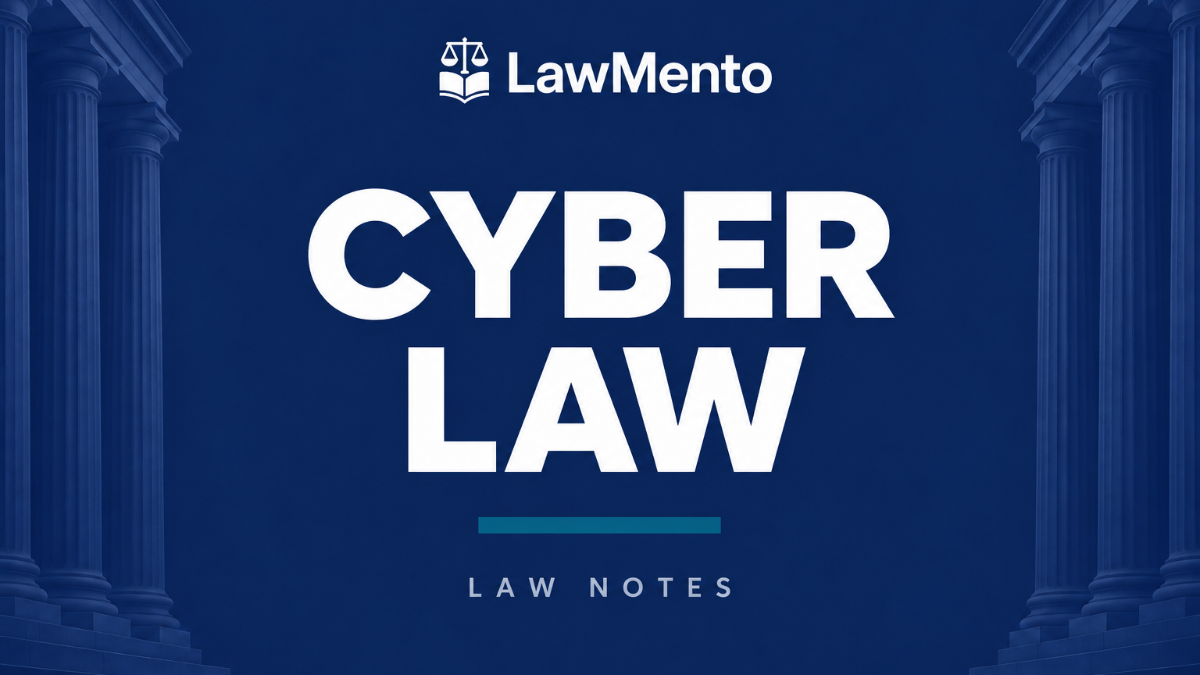 Cyber Law Notes PDF by LawMento
