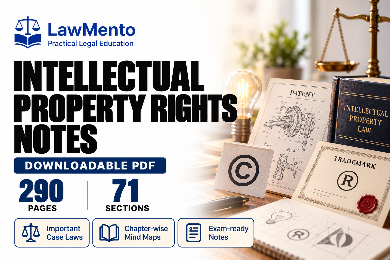Intellectual Property Rights IPR downloadable PDF notes by LawMento