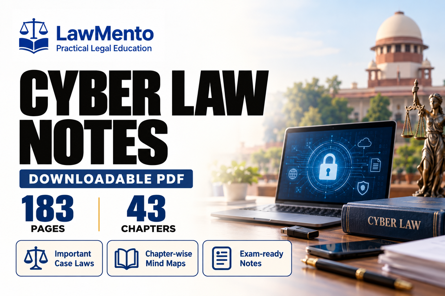 Cyber Law downloadable PDF notes by LawMento