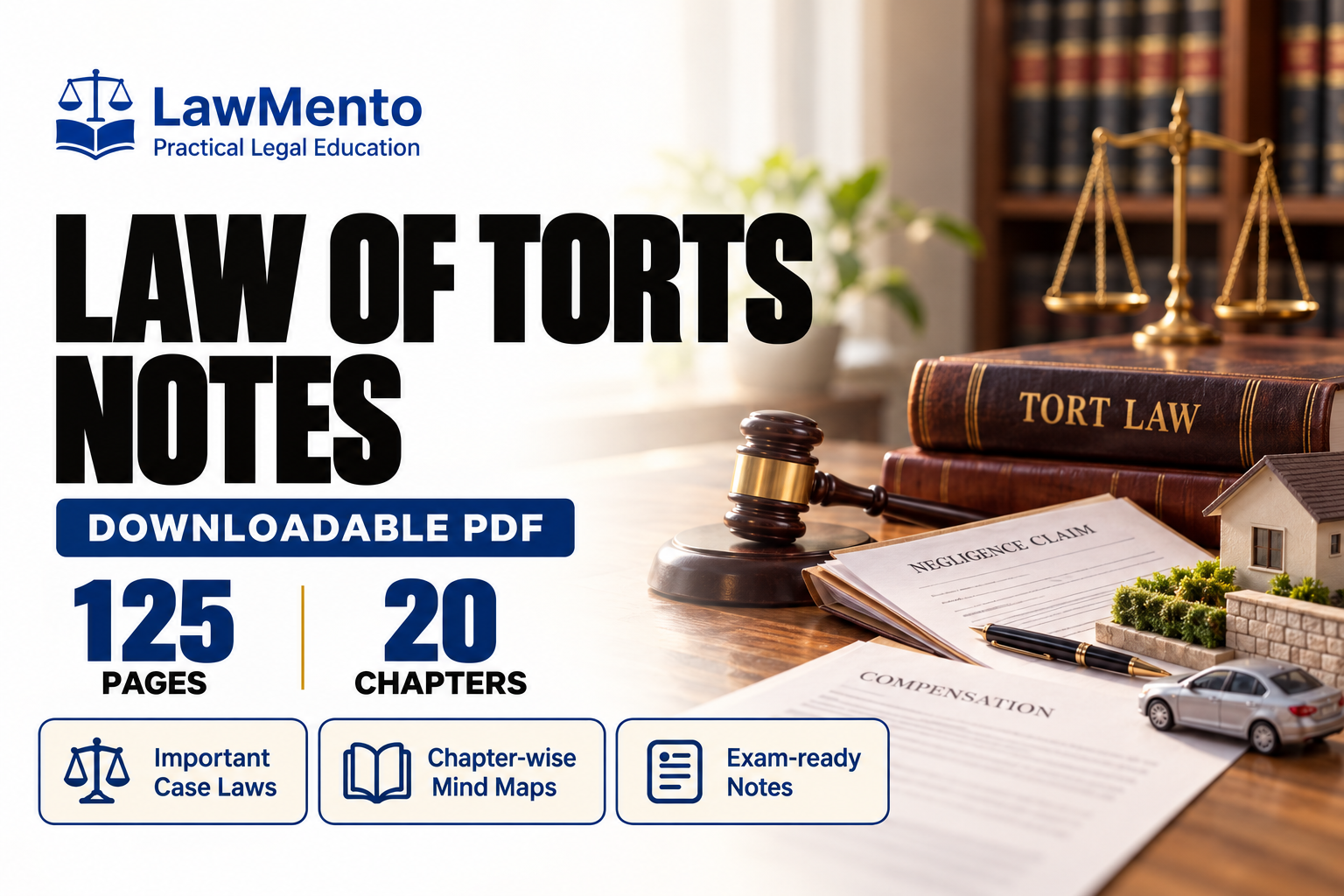Law of Torts downloadable PDF notes by LawMento