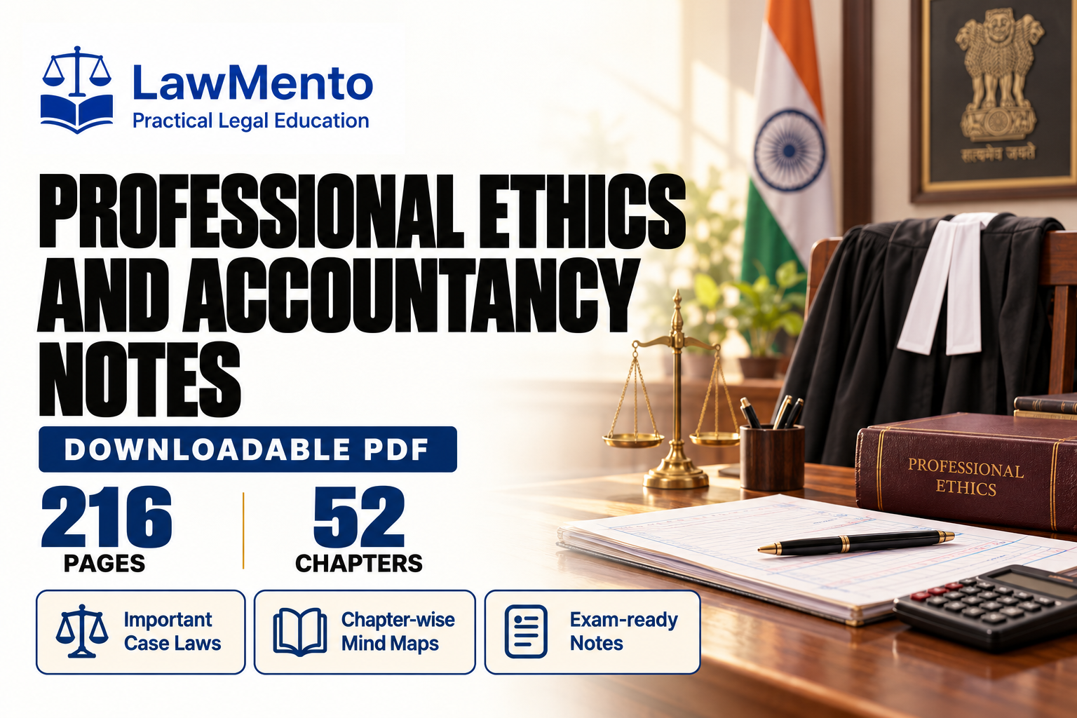 Professional Ethics and Accountancy for Lawyers downloadable PDF notes by LawMento