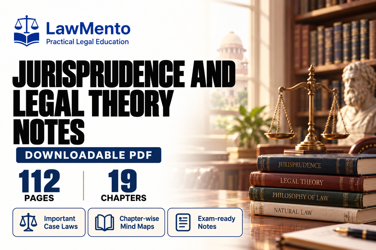 Jurisprudence and Legal Theory downloadable PDF notes by LawMento