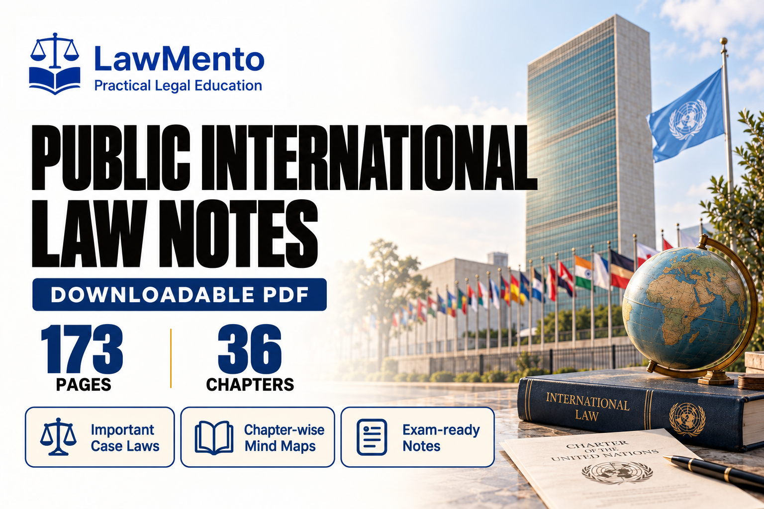 Public International Law downloadable PDF notes by LawMento