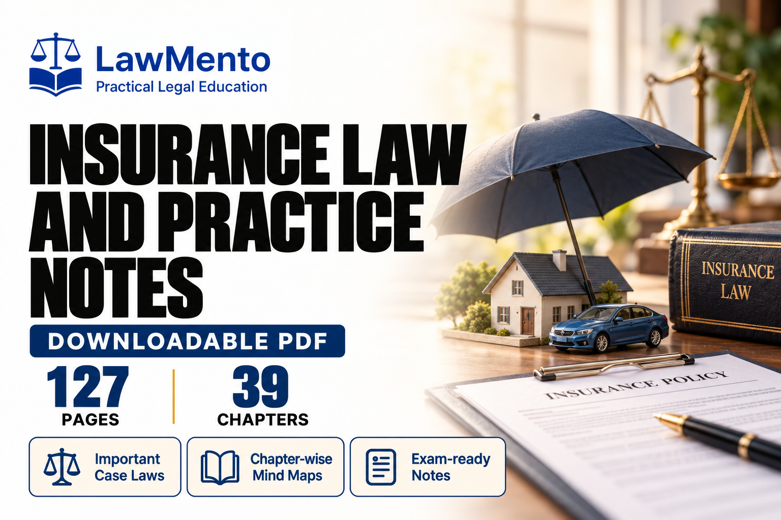 Insurance Law and Practice downloadable PDF notes by LawMento