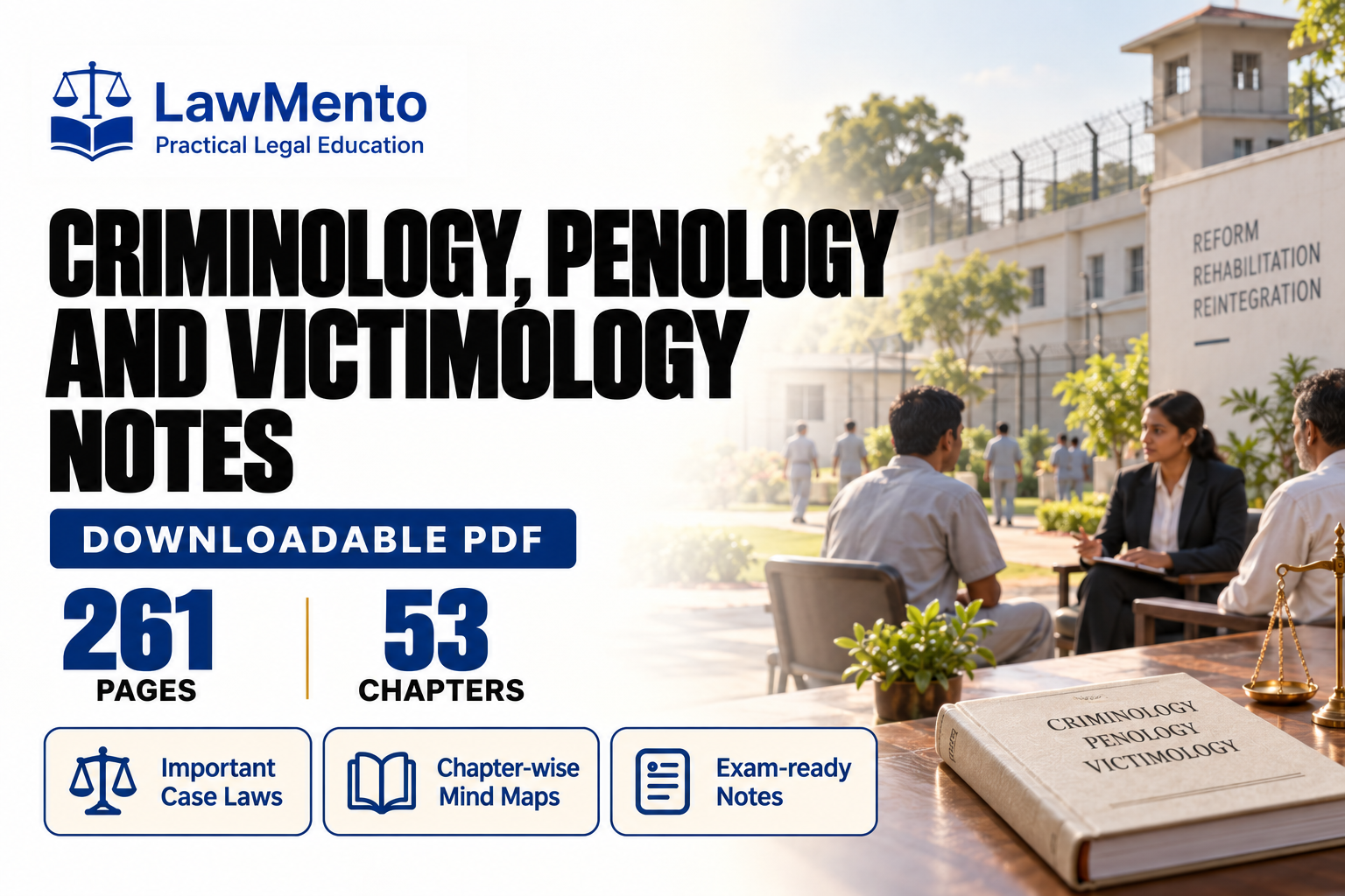Criminology, Penology and Victimology downloadable PDF notes by LawMento