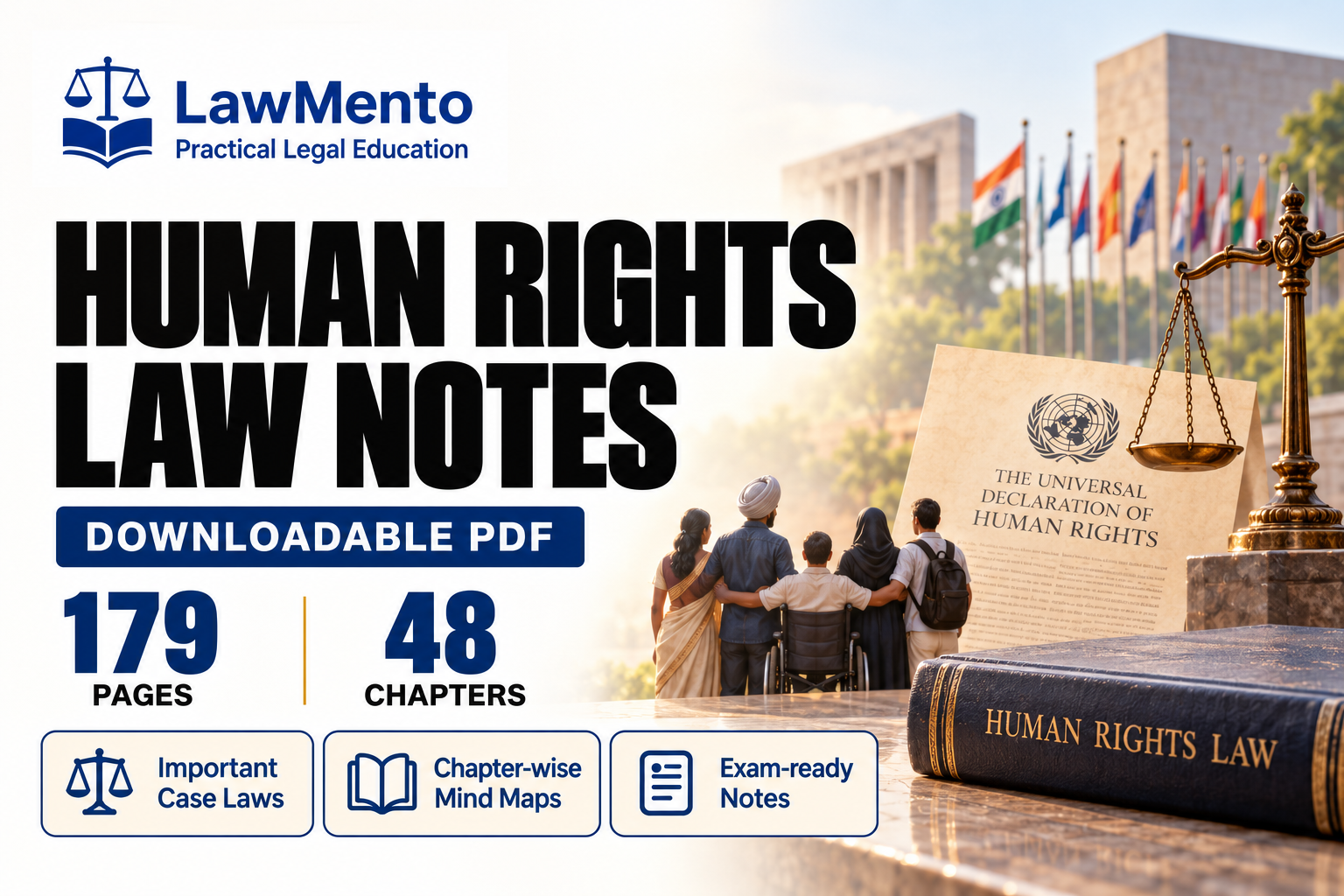 Human Rights Law downloadable PDF notes by LawMento