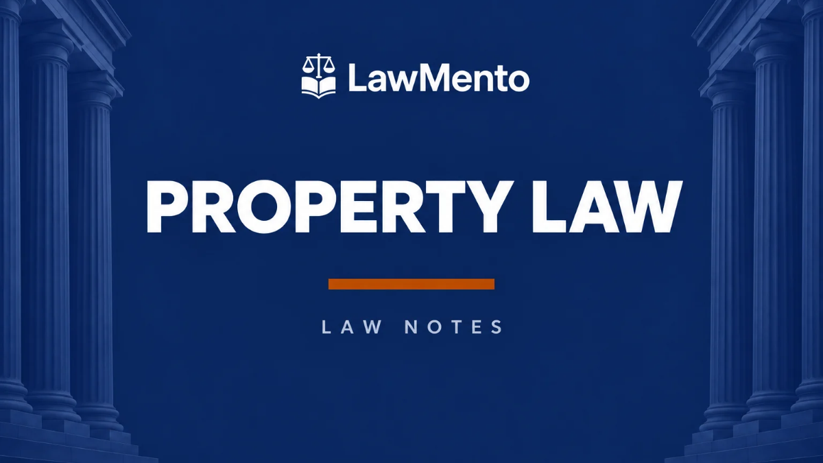 Property Law Notes PDF by LawMento