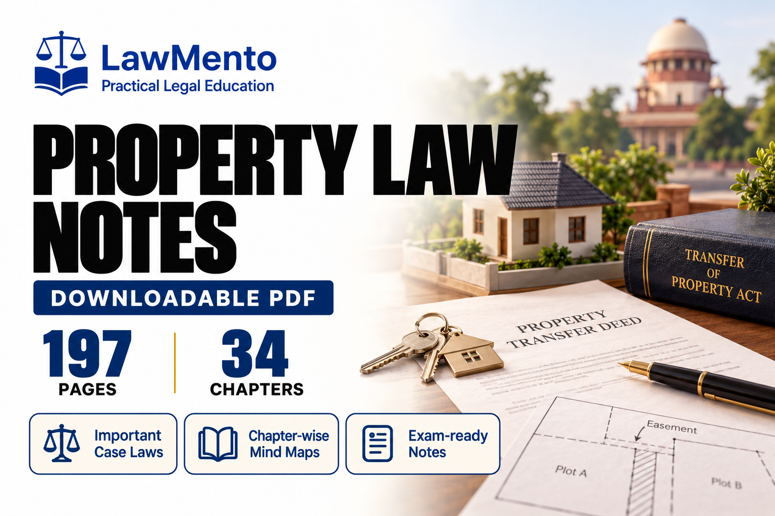 Property Law downloadable PDF notes by LawMento