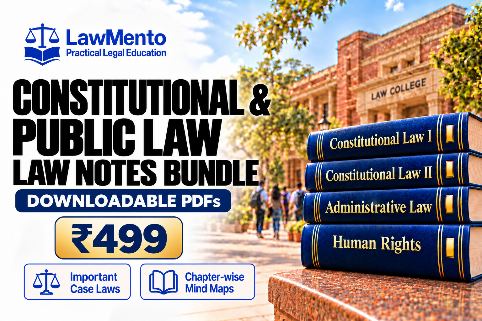 Constitutional and Public Law Notes Bundle with subject-labelled law books
