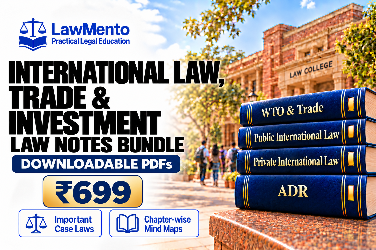 International Law, Trade and Investment Notes Bundle with subject-labelled law books
