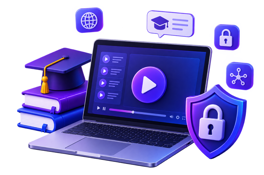 Cybersecurity course illustration