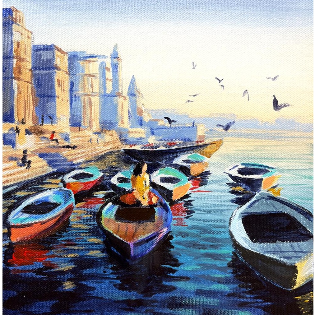 Paint seven scenes of seven Indian cities