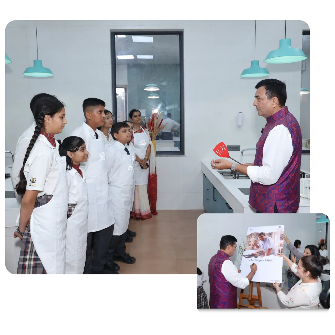 Students learning at SKA