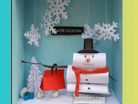 Wintery Window Display