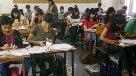 afd students preparing for NID studio test in 2008