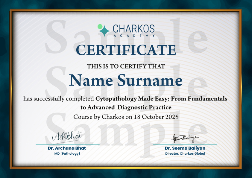 Charkos Academy Certificate Sample