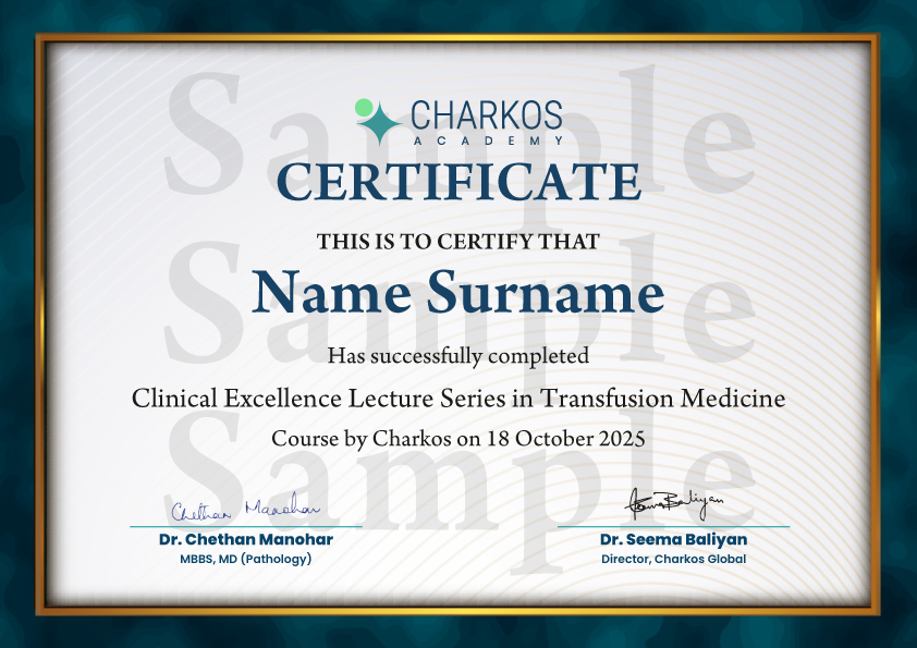 Charkos Academy Certificate Sample